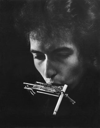 Bob Dylan, Cigarette in Harmonica Holder, Pennsylvania, 1964