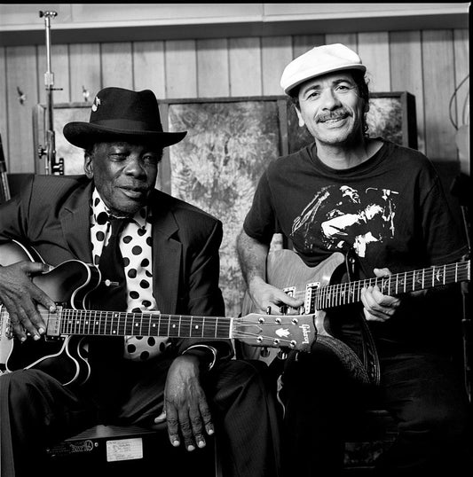 John Lee Hooker and Carlos Santana, Sausalito, CA, 1991 - Morrison Hotel Gallery