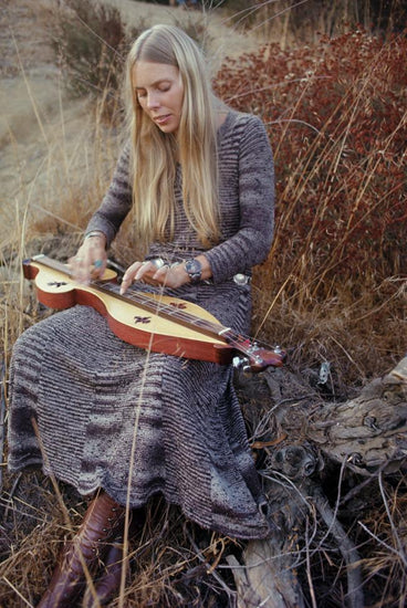 Joni Mitchell, Playing her Mountain Dulcimer, Laurel Canyon, 1970 - Morrison Hotel Gallery