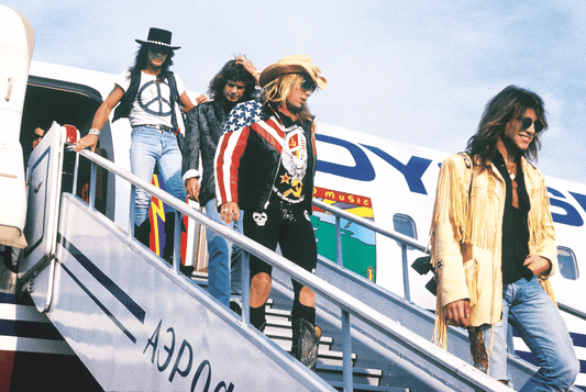 Motley Crue & Bon Jovi, Exiting the Plane, Moscow, 1989 - Morrison Hotel Gallery