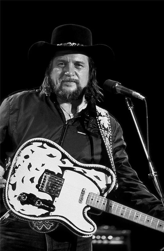 Waylon Jennings, Farm Aid, Champaign, Illinois, 1985 - Morrison Hotel Gallery